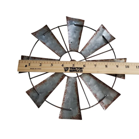 Rustic Metal Windmill Wall Decor - Picture 2 of 5